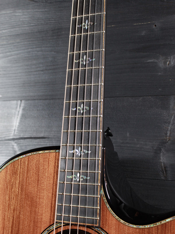 Belle Fleur paua fingerboard inlays on Taylor Builder’s Edition 914ce Next Generation