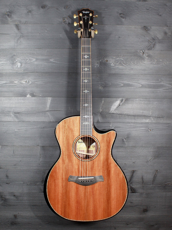 Taylor Builder’s Edition 914ce Next Generation acoustic electric guitar with sinker redwood top and Honduran rosewood back and sides front view