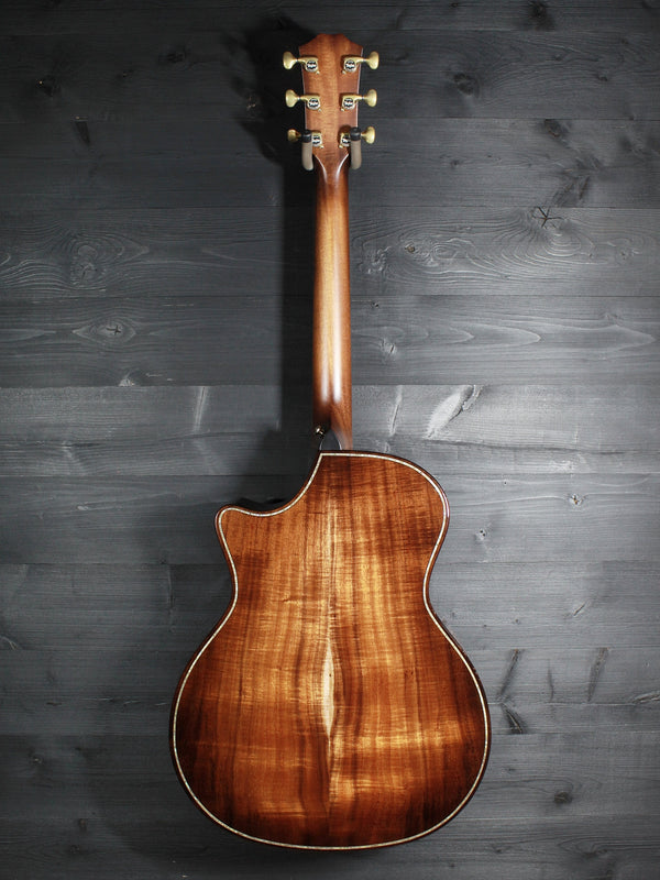 Figured Hawaiian Koa back and sides on Taylor K24ce