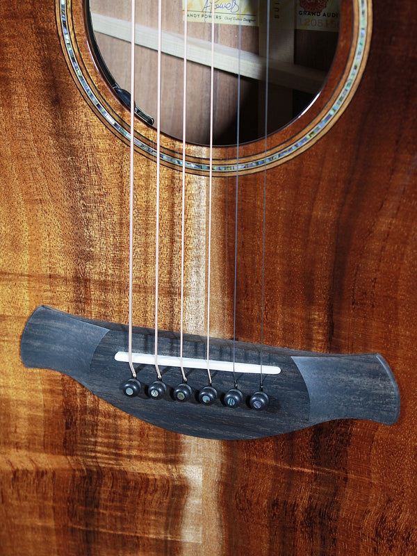 Bridge and saddle feature on Taylor Builder’s Edition K24ce