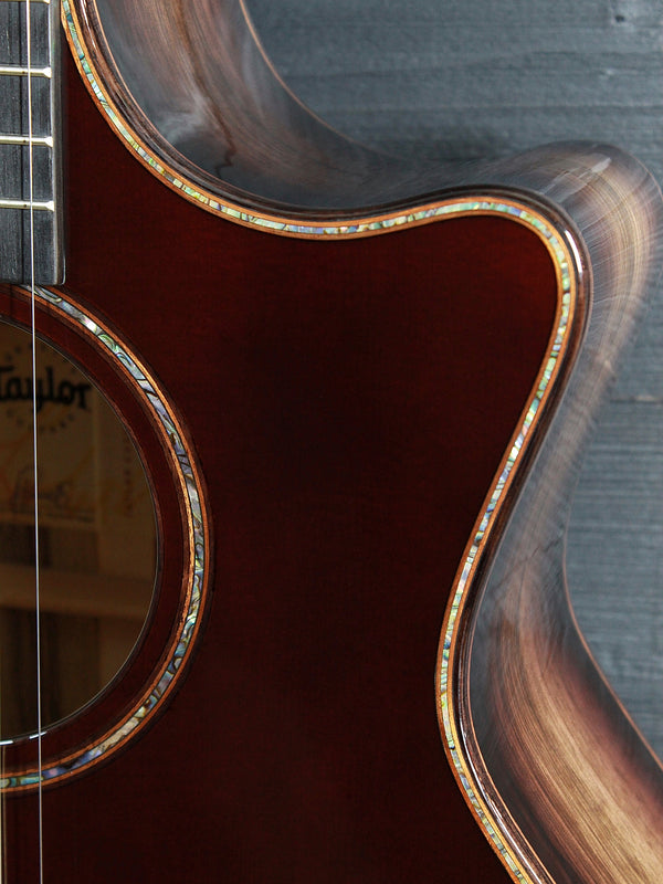 Taylor Custom 8-String Baritone Black Limba NAMM C14ce B4023 Acoustic Guitar