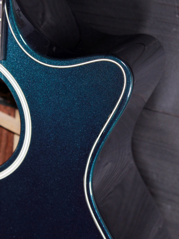Taylor Custom Builder’s Edition Next Gen Grand Auditorium – Metallic Turquoise Gloss Acoustic-Electric Guitar