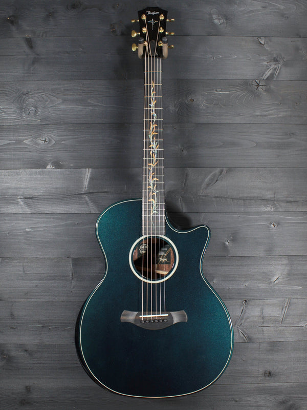 Taylor Custom Builder’s Edition Next Gen Grand Auditorium – Metallic Turquoise Gloss Acoustic-Electric Guitar
