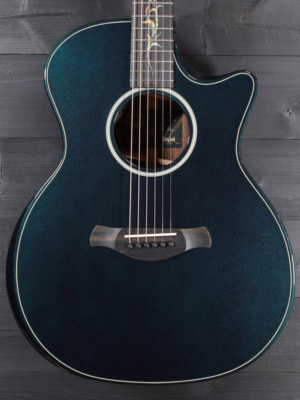 Taylor Custom Builder’s Edition Next Gen Grand Auditorium – Metallic Turquoise Gloss Acoustic-Electric Guitar