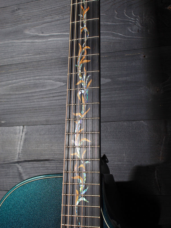 Taylor Custom Builder’s Edition Next Gen Grand Auditorium – Metallic Turquoise Gloss Acoustic-Electric Guitar