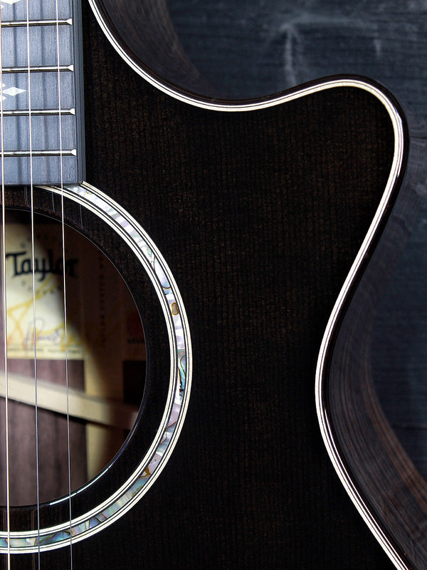 Taylor Custom Grand Concert 12-Fret Charcoal Black Torrified Spruce Top