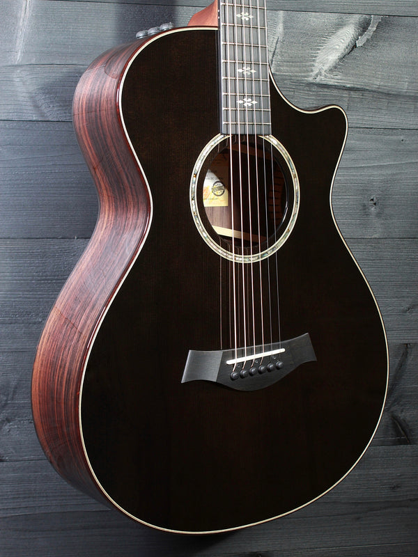 Taylor Custom Grand Concert 12-Fret Charcoal Black Torrified Spruce Top