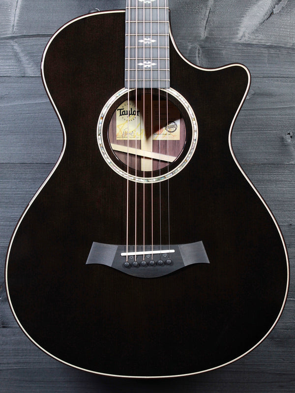 Taylor Custom Grand Concert 12-Fret Charcoal Black Torrified Spruce Top