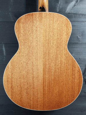 Taylor Gold Label 514e Blacktop acoustic electric guitar close up back view mahogany 