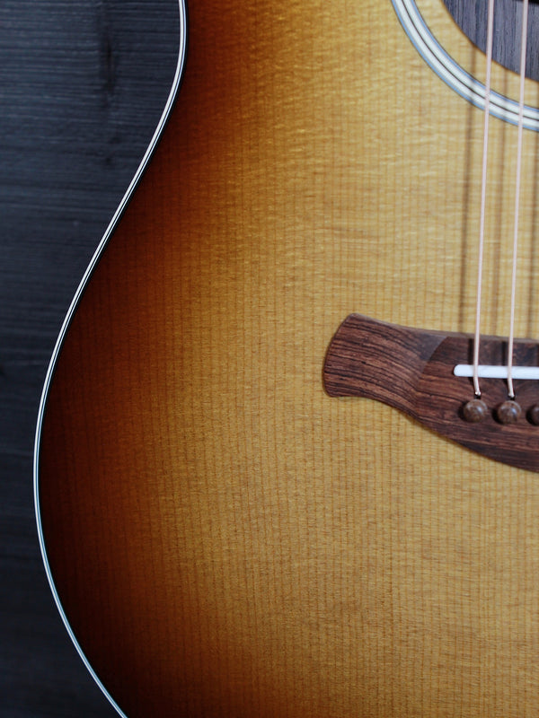 Taylor Gold Label 717e Sunburst Golden Brown Shaded Edgeburst top bridge