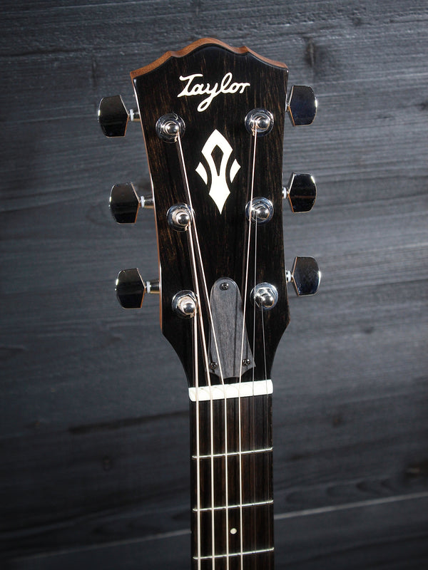     Taylor Gold Label 717e Sunburst Golden Brown Shaded Edgeburst headstock and tuners