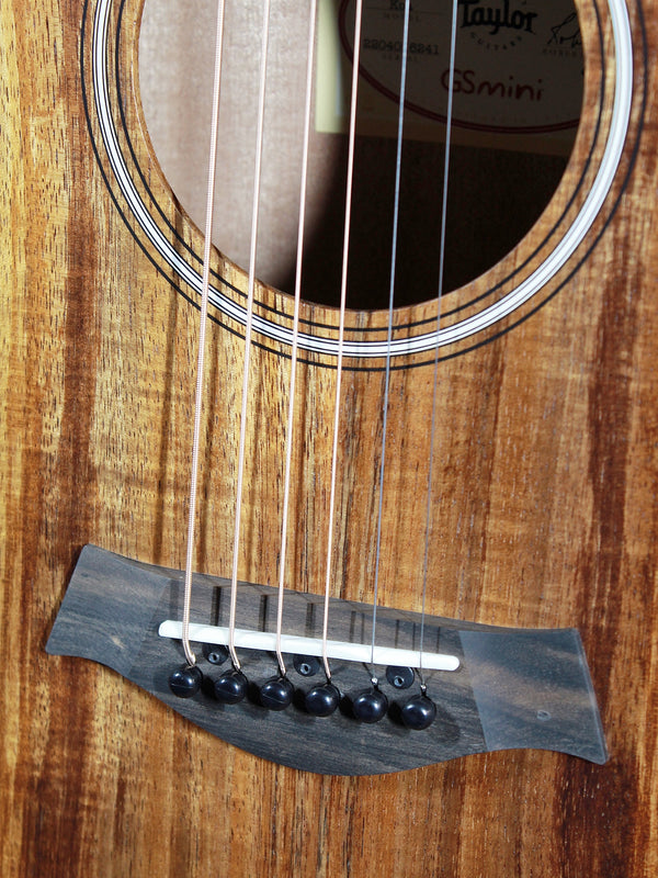 Taylor GS Mini-e Koa Acoustic-Electric Guitar – Exotic Hawaiian Koa Premium Travel Guitar