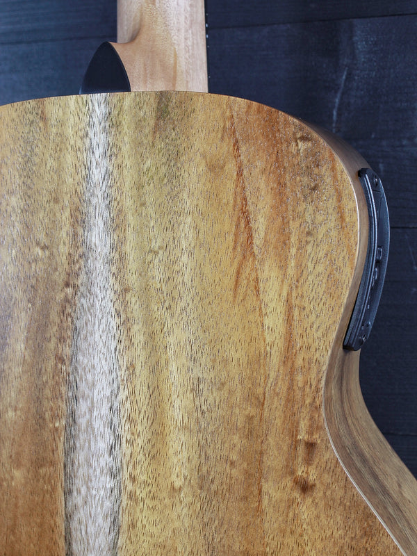 Taylor GS Mini-e Koa side profile showing body depth