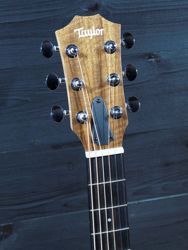 Taylor GS Mini-e Koa headstock rear showing tuning machines