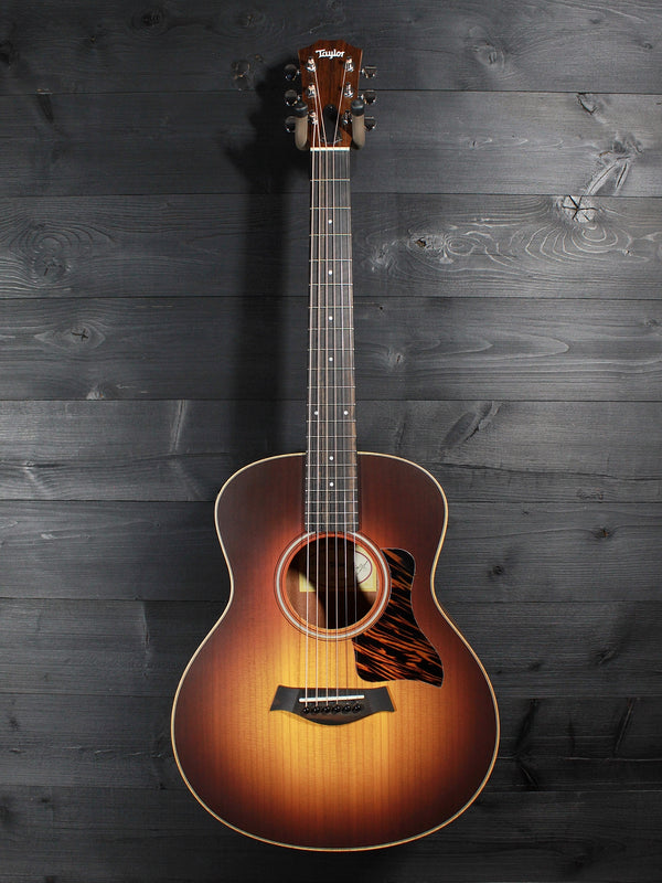 Taylor GS Mini-e SB acoustic-electric guitar with Sunburst finish Front full view
