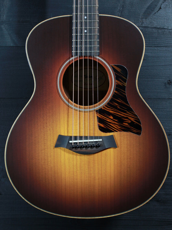 Taylor GS Mini-e SB acoustic-electric guitar with Sunburst finish  closeup