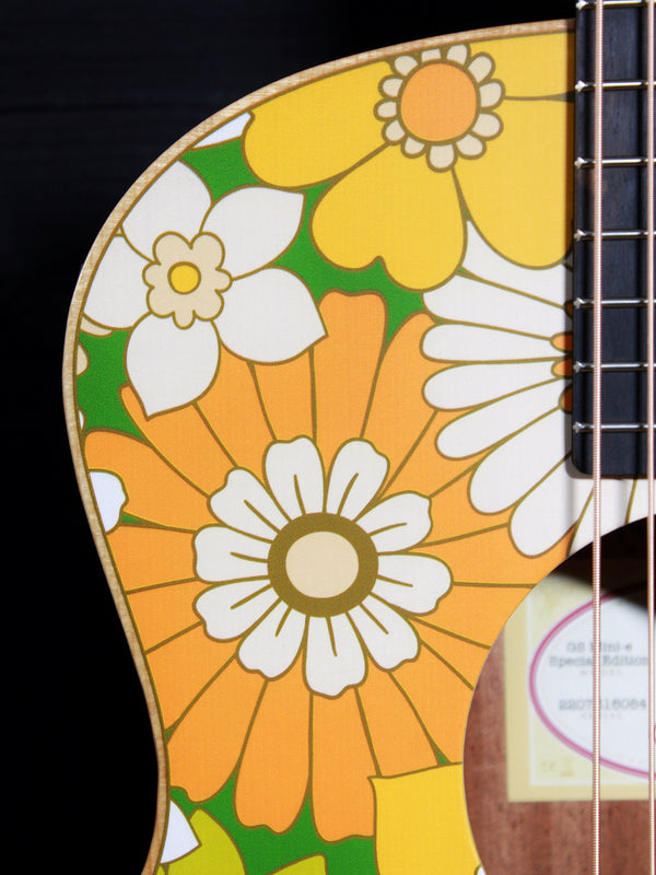 Taylor GS Mini-e Special Edition Floral Green floral artwork and torrefied spruce top