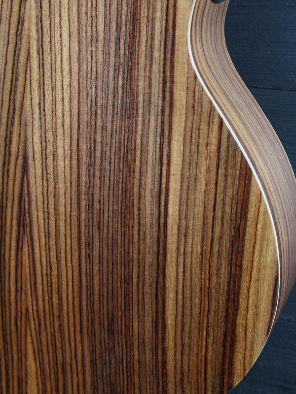 Taylor GS Mini-e Special Edition Vintage Teal Burst acoustic guitar back view lower bout