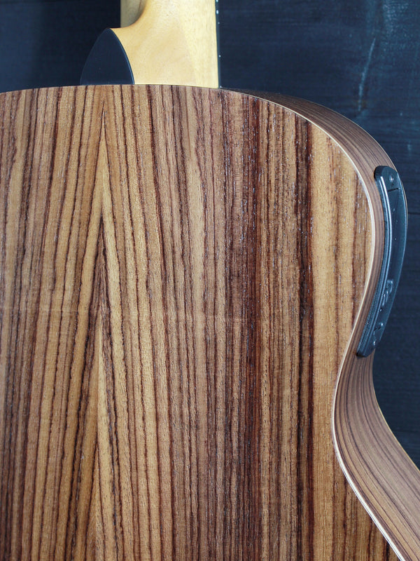 Taylor GS Mini-e Special Edition Vintage Teal Burst acoustic guitar Back view upper bout