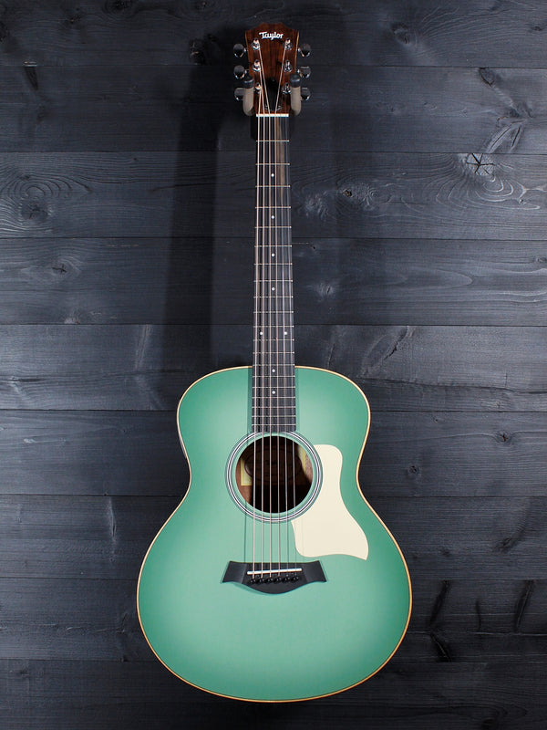 Taylor GS Mini-e Special Edition Vintage Teal Burst acoustic guitar full front view