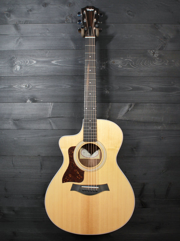 Taylor 212ce Left-Handed Walnut Grand Concert Acoustic-Electric Guitar - Natural