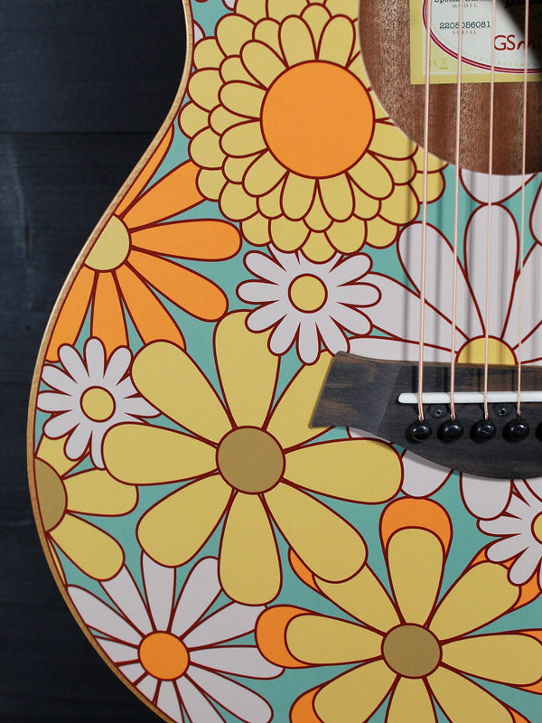 Taylor GS Mini-e Special Edition Floral Blue Lower bout