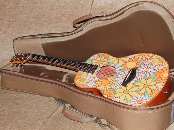 Taylor GS Mini-e Special Edition Floral Blue Deluxe softshell case.
