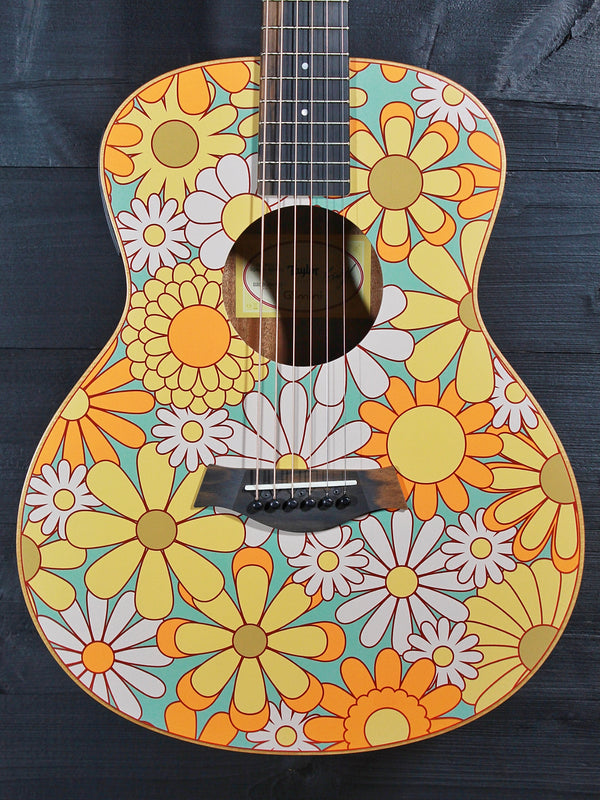 Taylor GS Mini-e Special Edition Floral Blue front view.