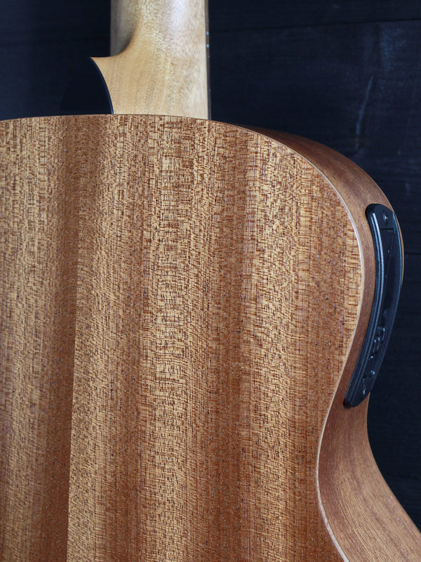 Taylor GS Mini-e Special Edition Floral Blue Back view sapele