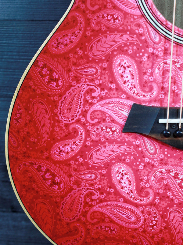 Taylor GS Mini E Special Edition Fuchsia Pink Paisley Acoustic-Electric Guitar