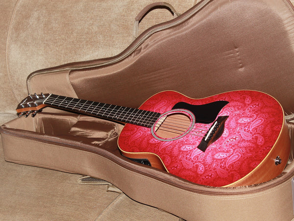 Taylor GS Mini E Special Edition Fuchsia Pink Paisley Acoustic-Electric Guitar