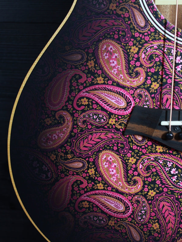 Taylor GS Mini E Special Edition Cosmic Blush Paisley Acoustic-Electric Guitar (demo model)