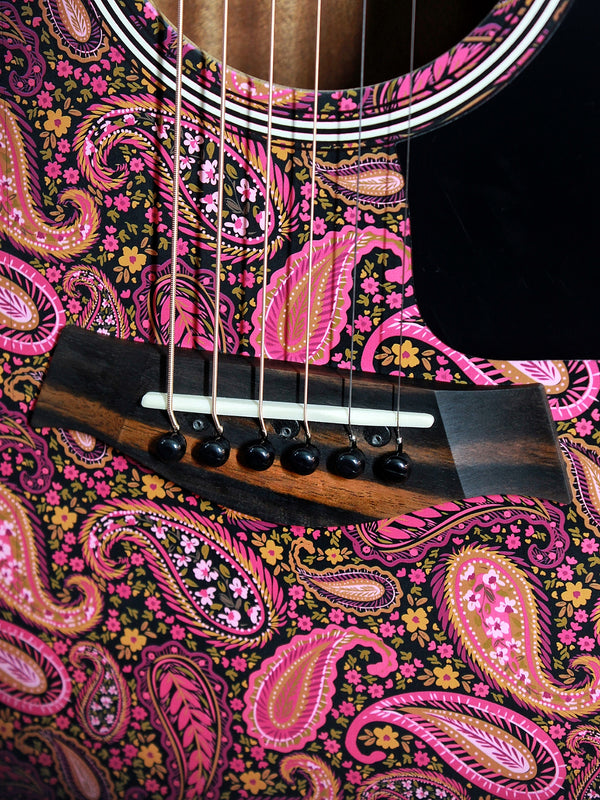 Taylor GS Mini E Special Edition Cosmic Blush Paisley Acoustic-Electric Guitar (demo model)