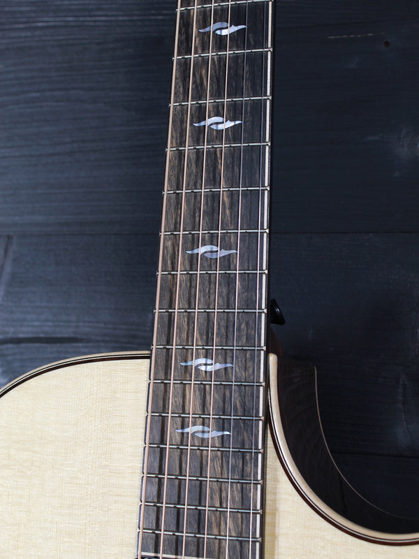 Taylor Guitars Next Generation 812ce ebony fretboard detail