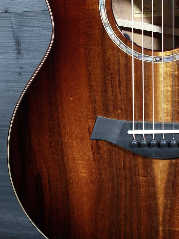 Taylor Next Generation K24ce Special Edition Hawaiian Koa acoustic electric guitar front lower bout