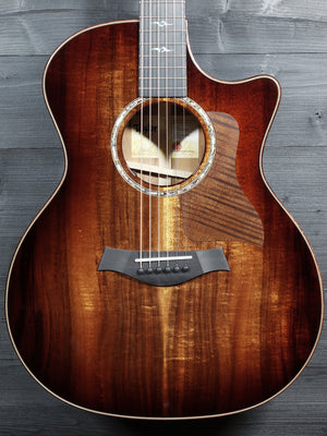 Taylor Next Generation K24ce Special Edition Hawaiian Koa acoustic electric guitar front close up