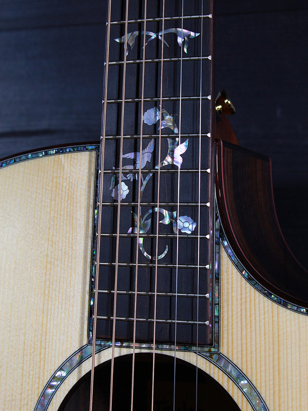Taylor Legacy 914ce fingerboard featuring Cindy floral mother-of-pearl inlays
