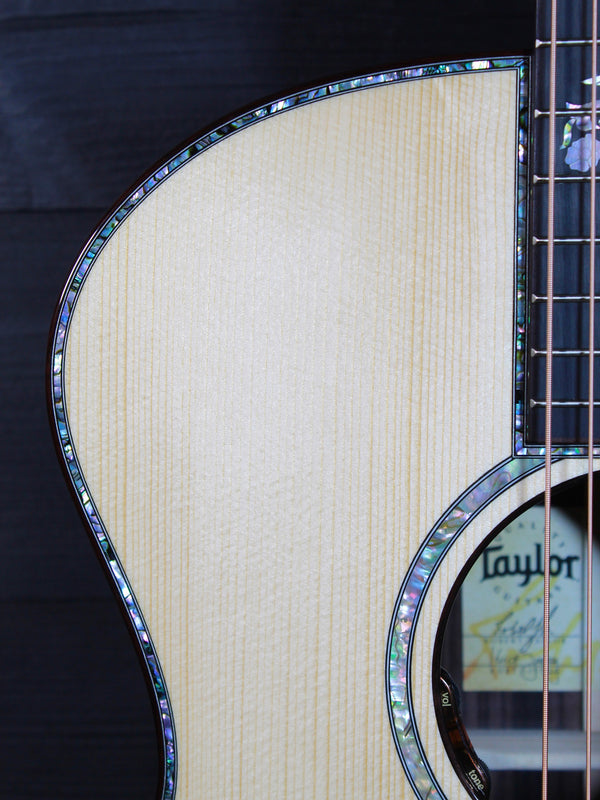 Taylor Legacy 914ce fingerboard featuring Cindy floral mother-of-pearl inlays