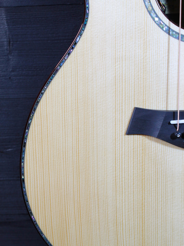 Taylor Legacy 914ce fingerboard featuring Cindy floral mother-of-pearl inlays