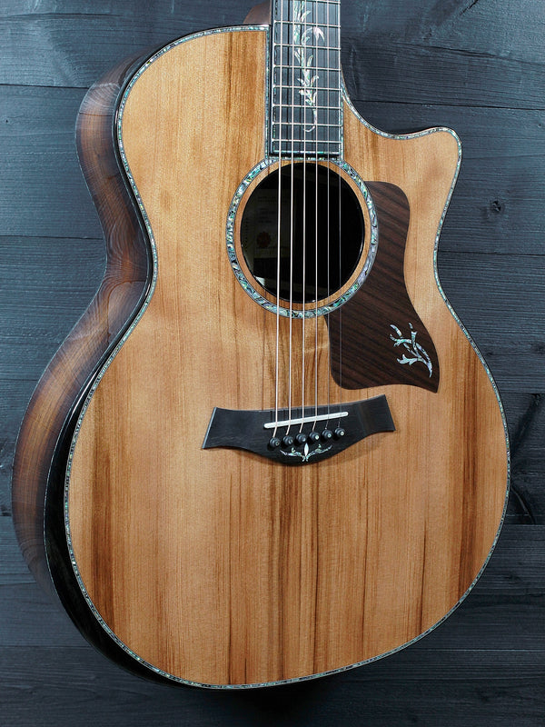 Close-up of Honduran rosewood side grain on Taylor PS14ce