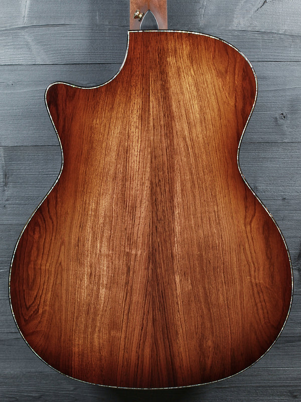Back of Taylor PS14ce featuring highly figured Honduran rosewood tonewood.